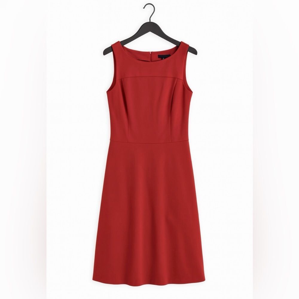 NWOT Brooks Brothers Red Rayon Sleeveless Sheath Dress Women's Size 12US